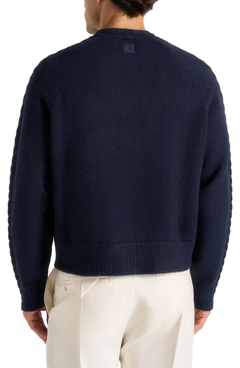 Manière De Voir Raymond Plait Detail Raglan Knit Jumper, Alternate, color, Navy