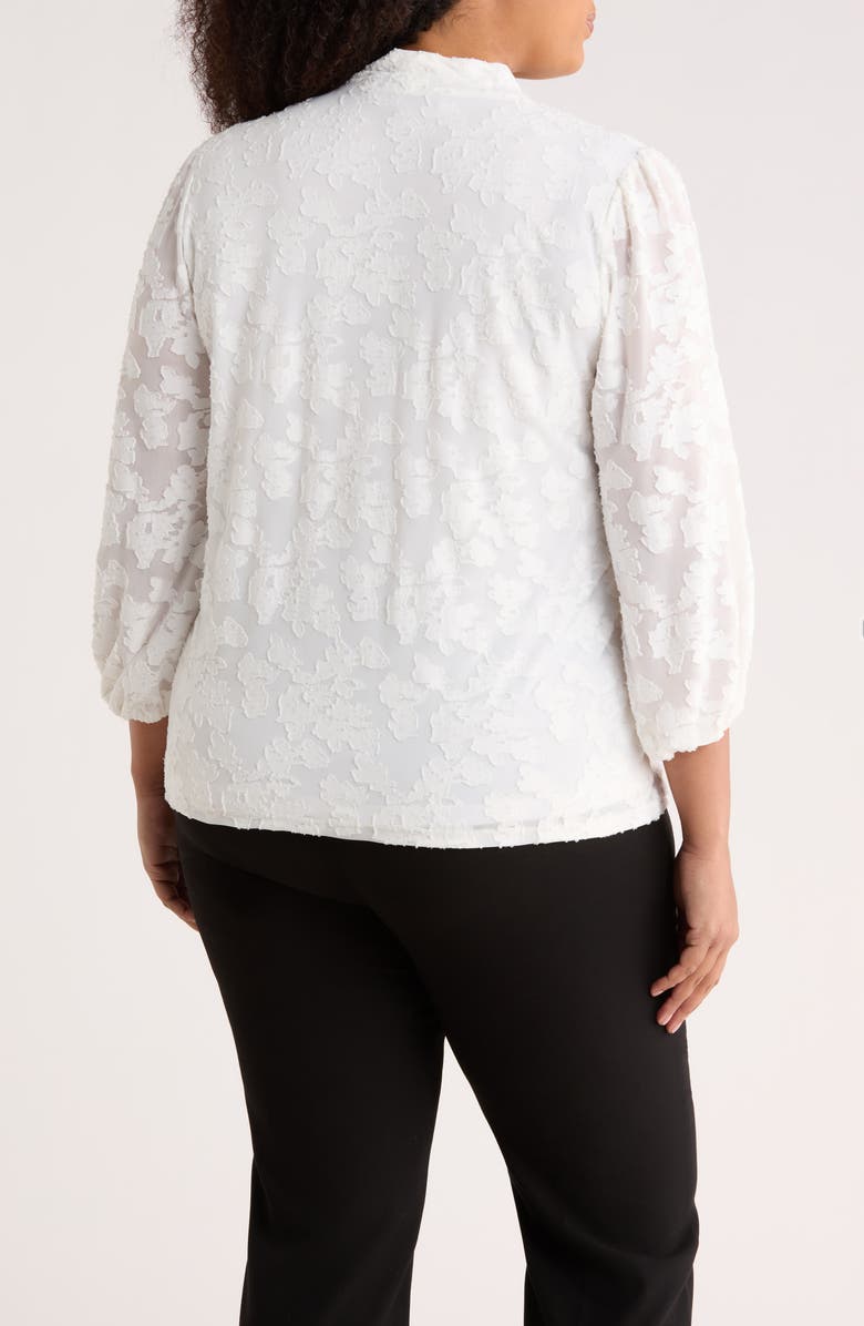 KASPER Blouson Sleeve Top, Alternate, color, Lily White