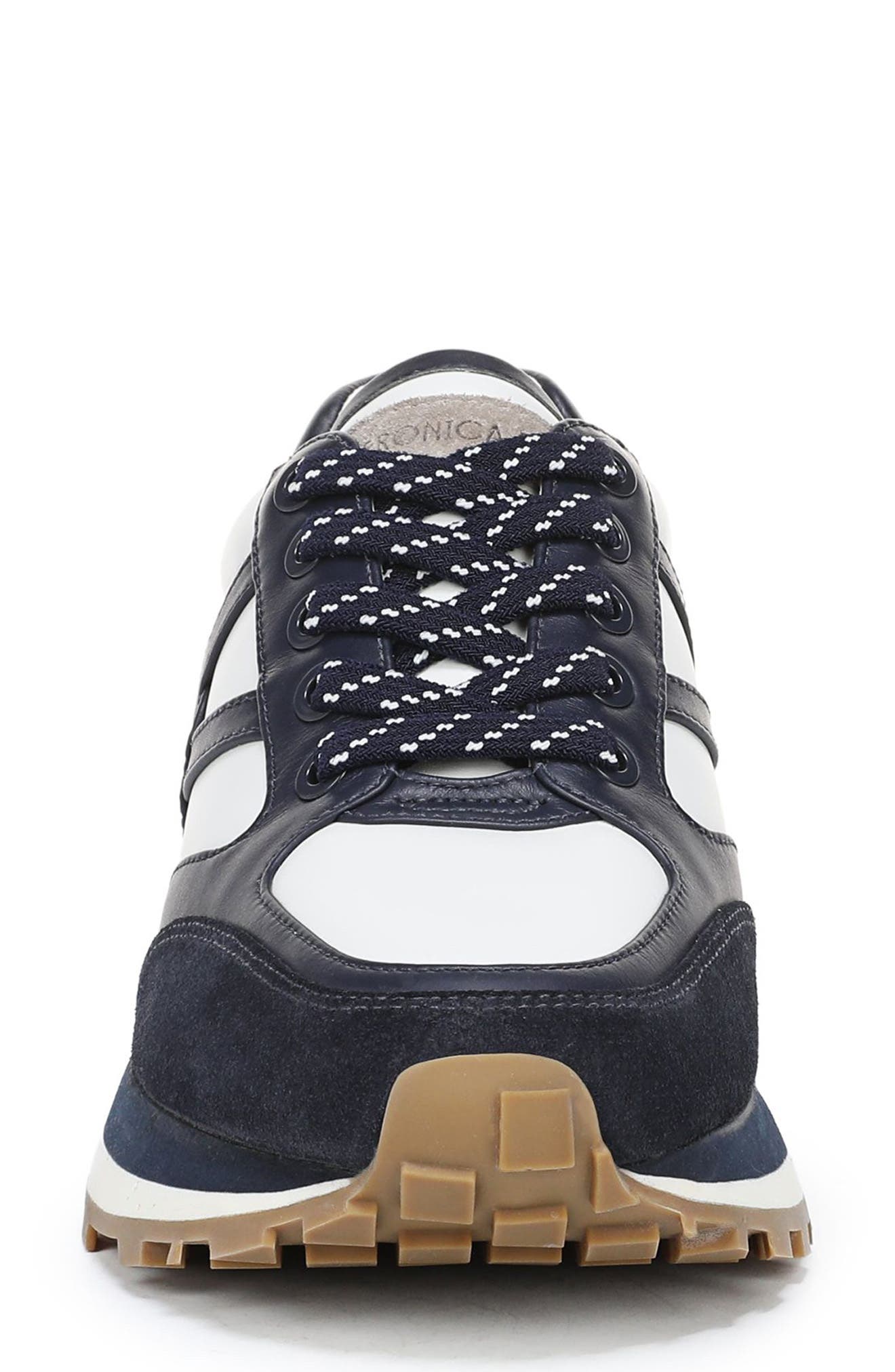 Veronica Beard Valentina Wedge Sneaker, Alternate, color, Navy Multi