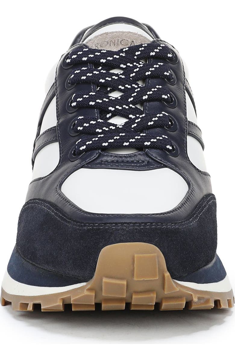 Veronica Beard Valentina Wedge Sneaker, Alternate, color, Navy Multi