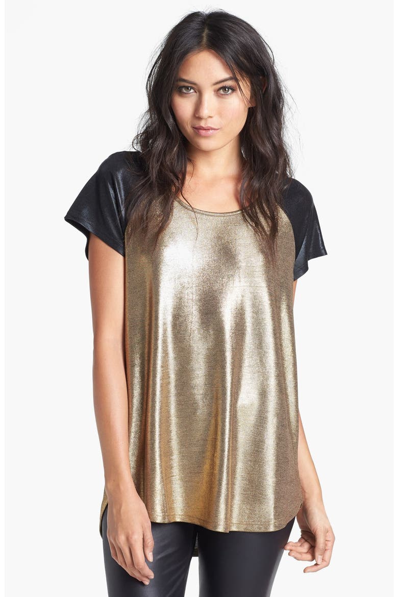 'Third Base' Tunic, Main, color, GOLD/ BLACK