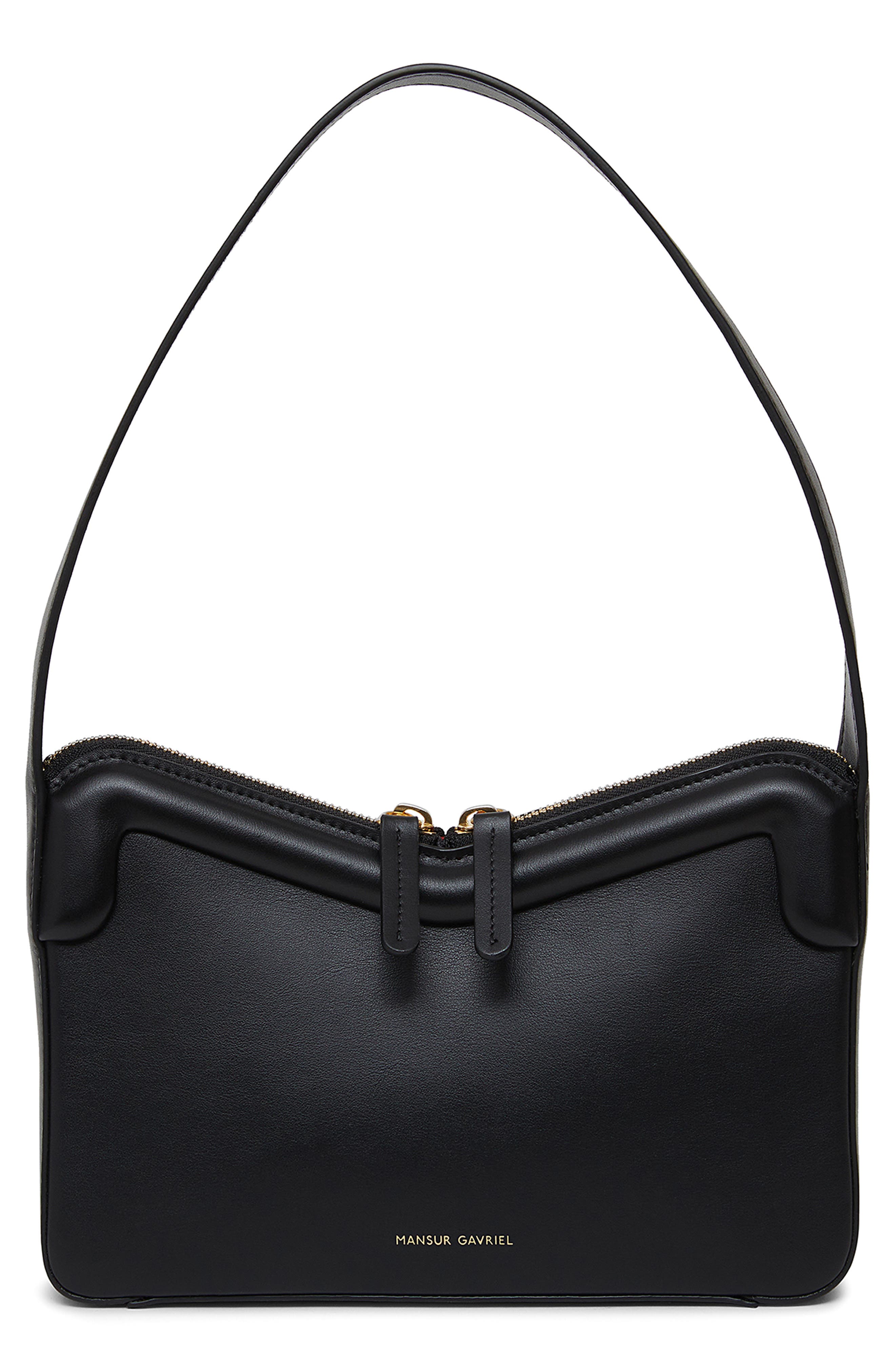 Mansur Gavriel M Frame Leather Baguette Shoulder Bag, Main, color, 