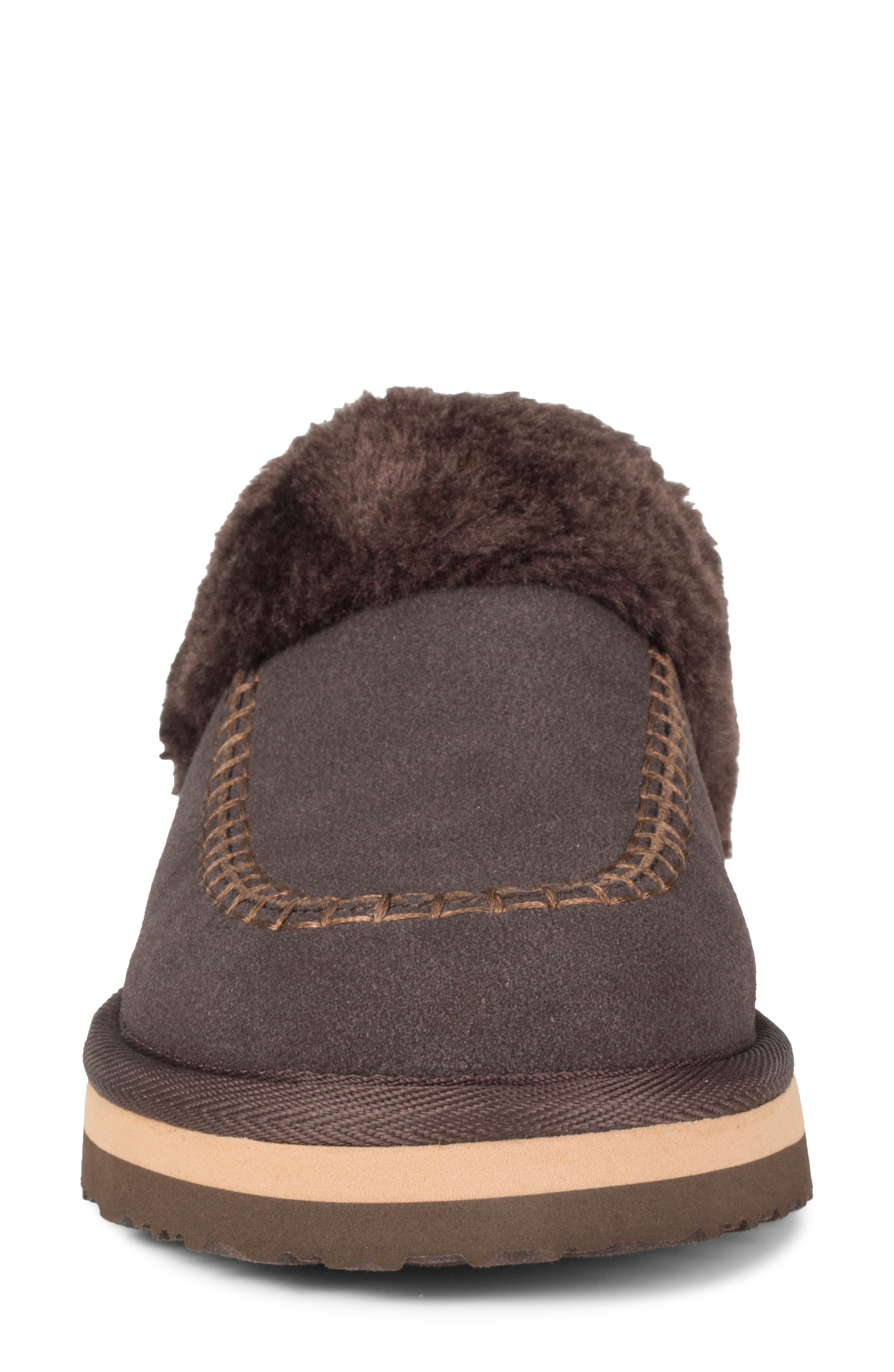 Justina Clog Slipper, Alternate, color, DARK BROWN
