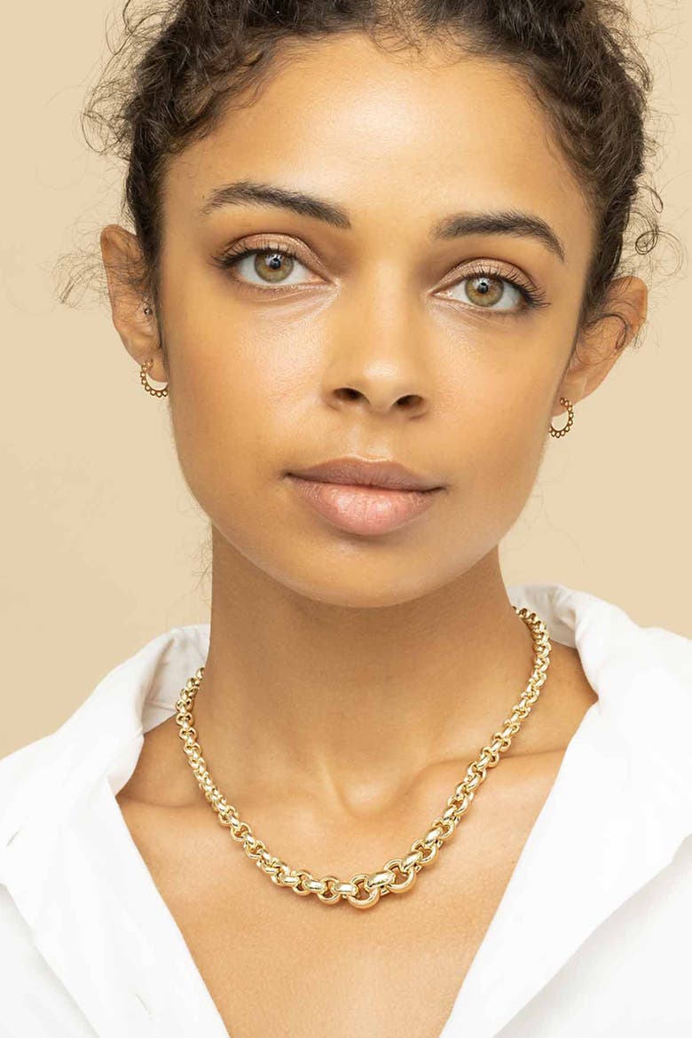 Penthouse Link Necklace, Alternate, color, Yellow Gold