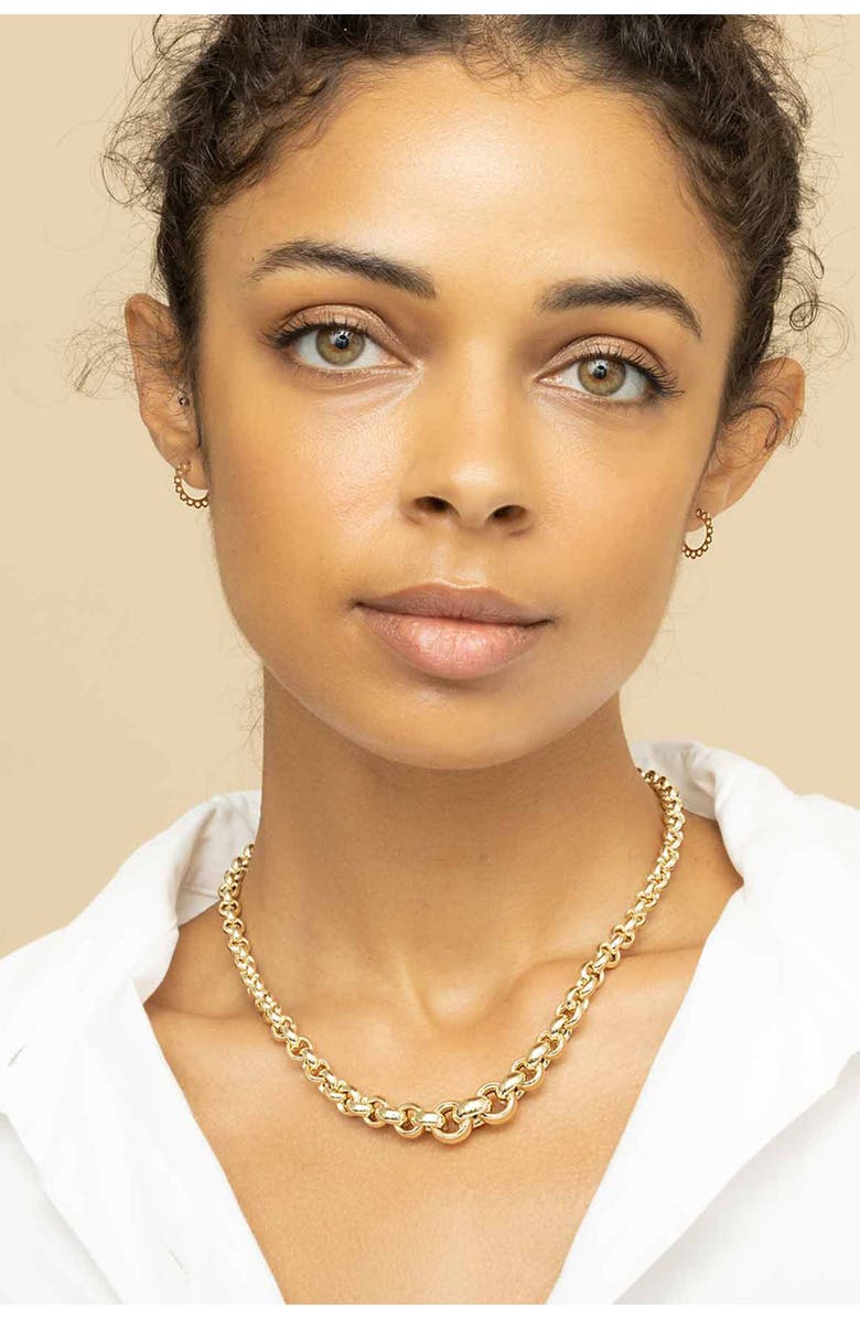 Oradina Penthouse Link Necklace, Alternate, color, Yellow Gold