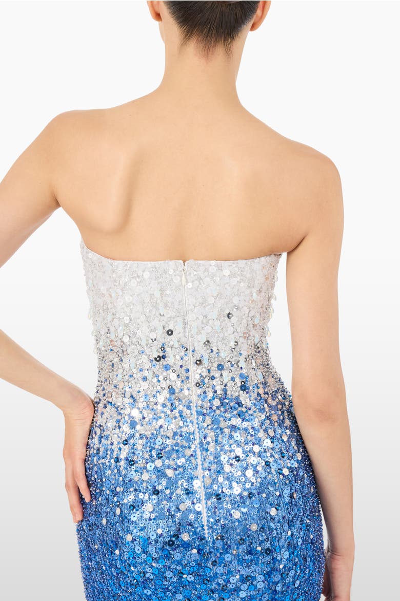 Marle Saint Sequin Embellished Strapless Maxi Dress, Alternate, color, Ivory