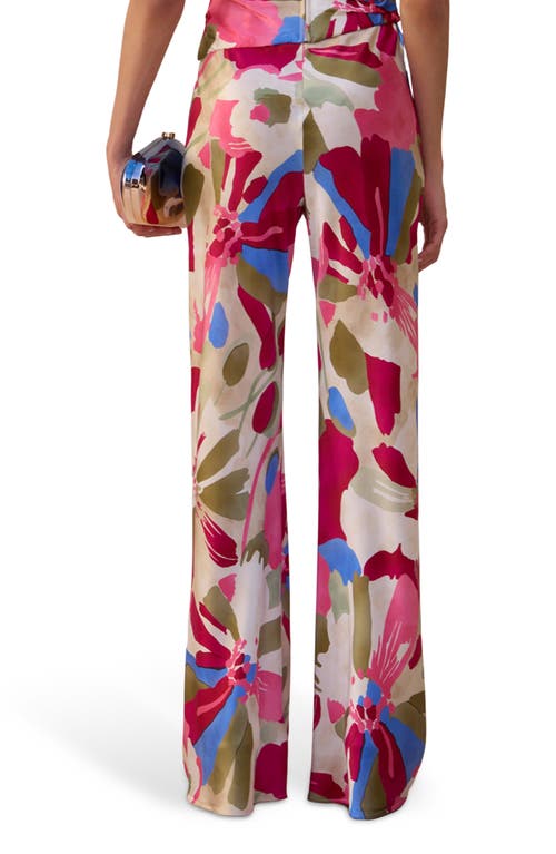 Cult Gaia Stacie Wide Leg Floral Pant In Floral Rosette In Multi
