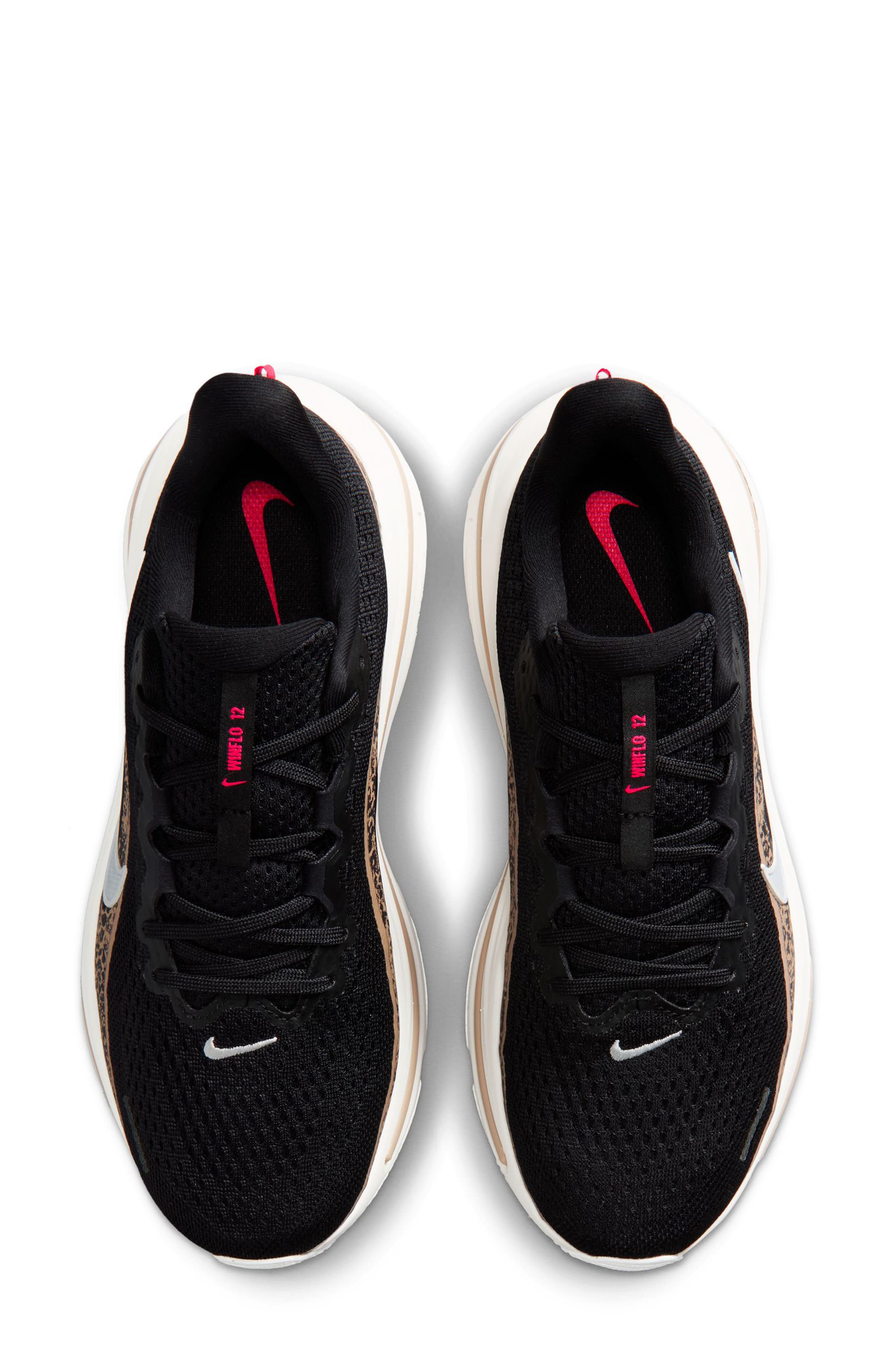 Air Winflo 12 Print Running Shoe, Alternate, color, BLACK/ SAIL/ KHAKI/ RED