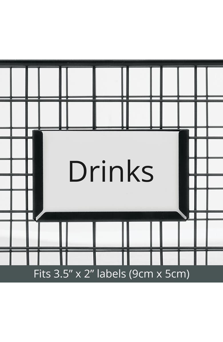 mDesign Large Steel Kitchen Organizer Basket with Label Slot, 12 x 9 x 6 - 4 Pack, Alternate, color, 