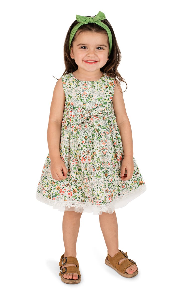 Popatu Kids' Floral Party Dress, Alternate, color, Cream Multi