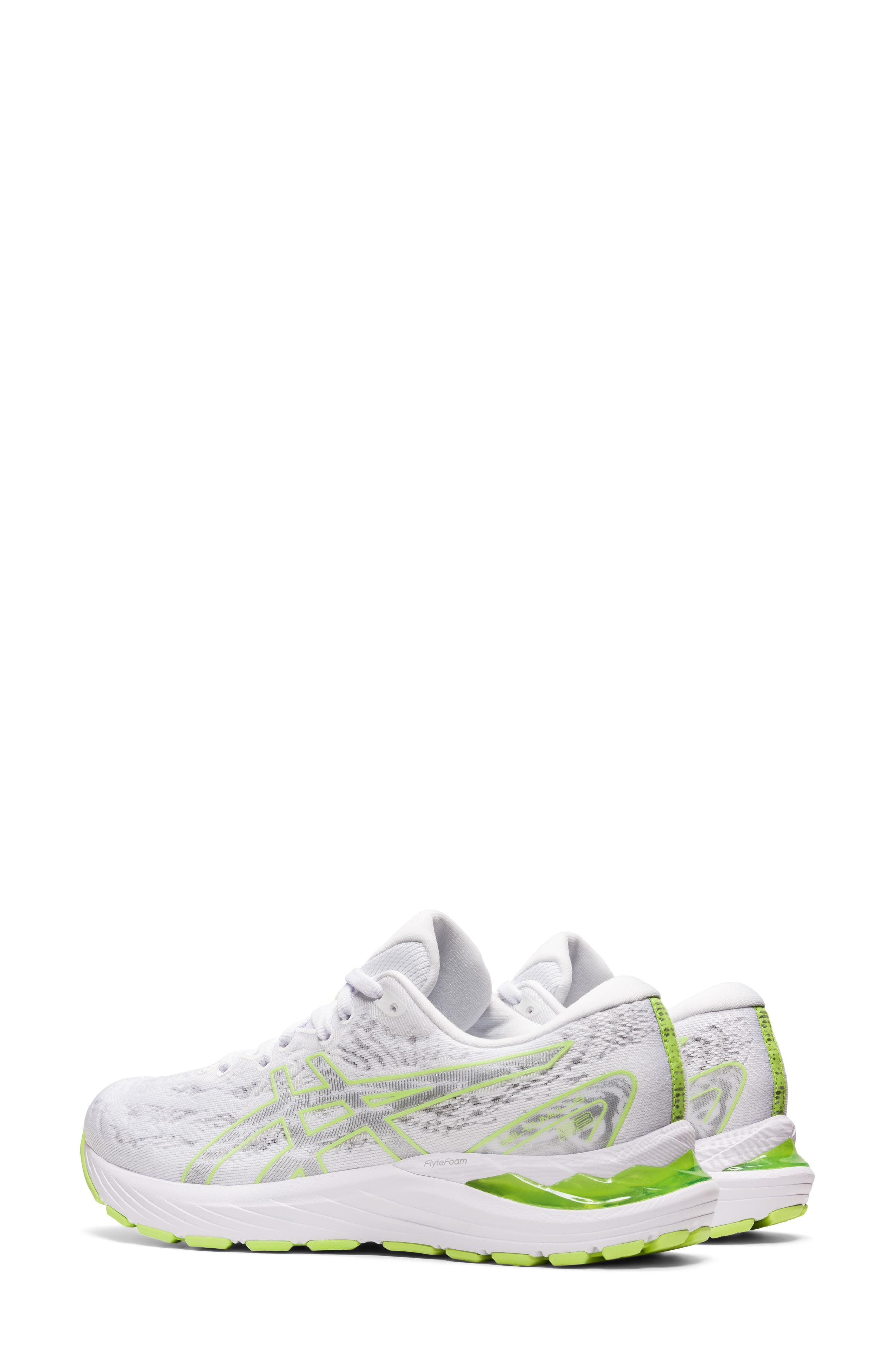 GEL-Cumulus 23 Running Shoe, Alternate, color, WHITE/ LIME GREEN