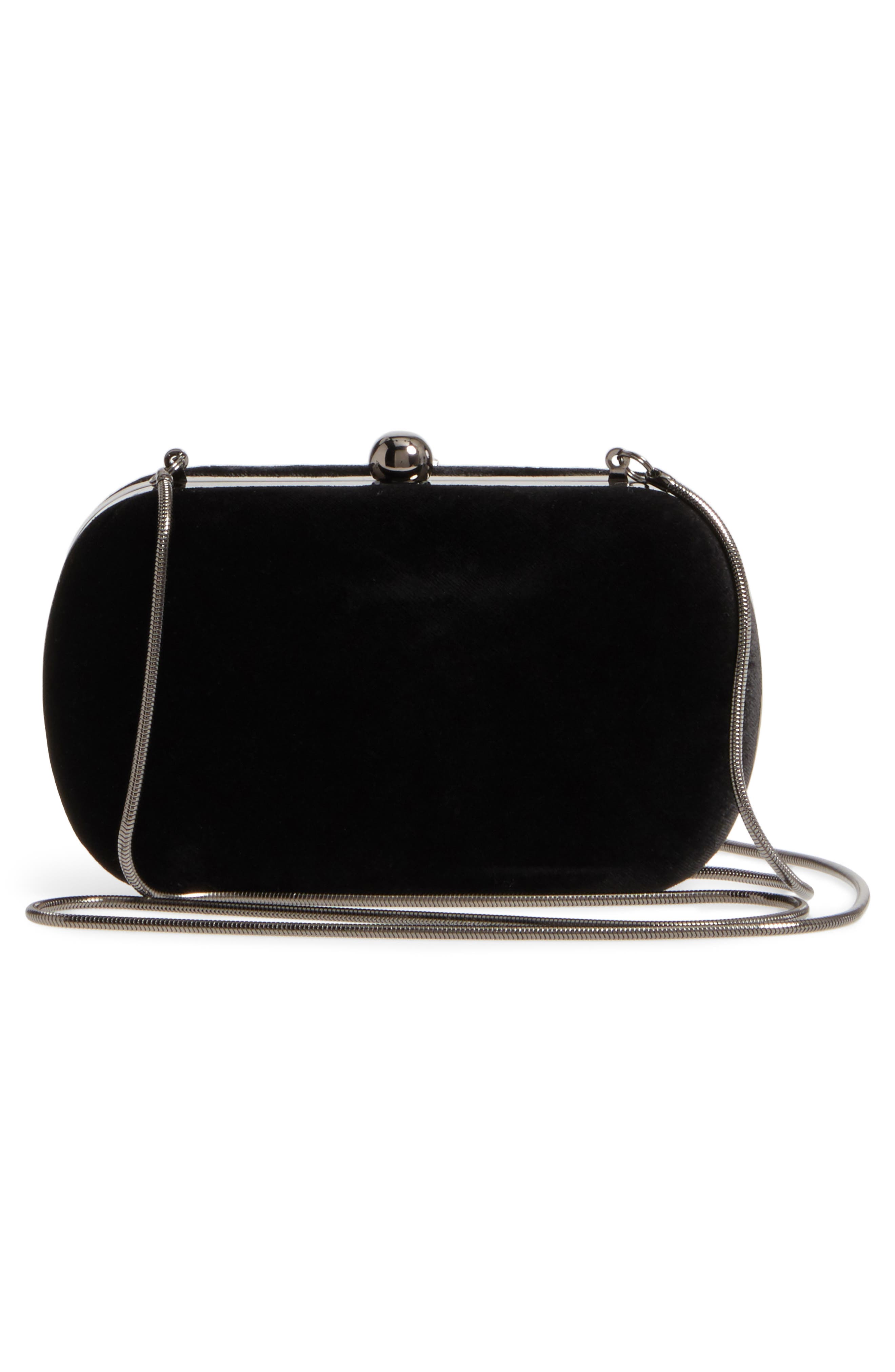 Badgley Mischka Aurora Clutch, Alternate, color, BLACK