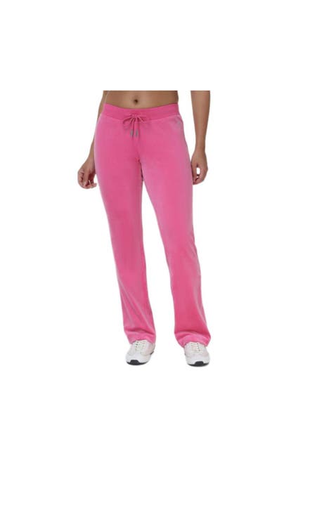 Rib Waist Velour Track Pant, Bubblegum