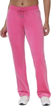Juicy Couture Rib Waist Velour Track Pant, Bubblegum