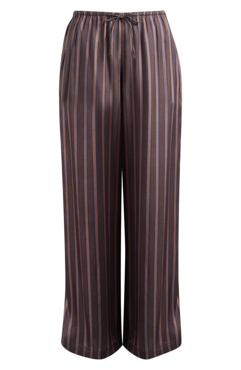 Elise Tie Waist Silk Blend Pants