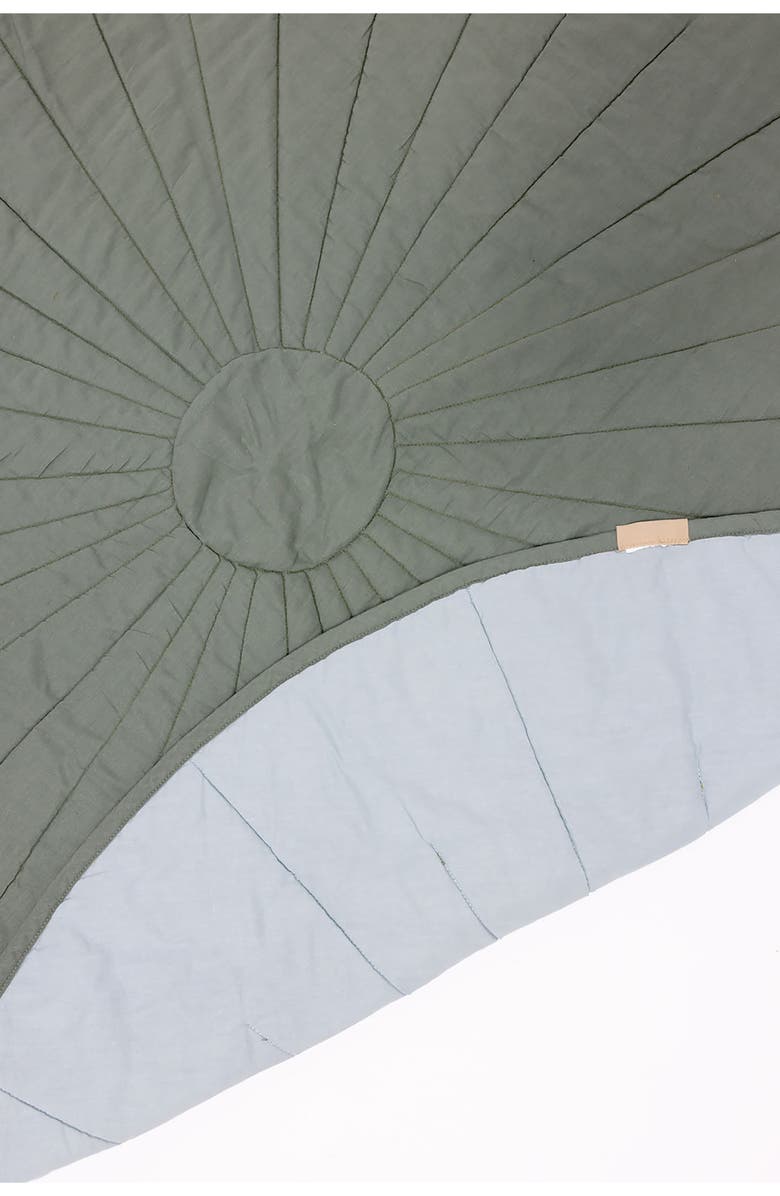 WILDBIRD Linen & Cotton Reversible Quilted Play Mat, Alternate, color, Acadian/ Dove