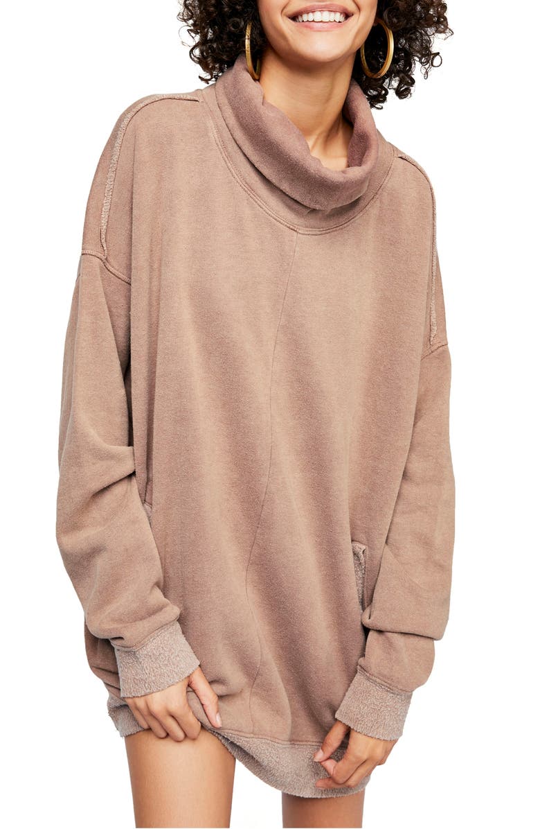 Free People Too Easy Turtleneck, Main, color, Canyon Trail