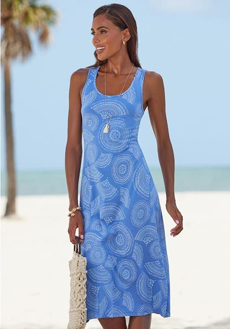 Women's Racerback Print Dress - image 2