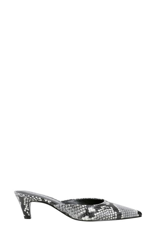 Marc Fisher Ltd Women's Rosa 2 Pointed Toe Embossed Kitten Heel Slide Pumps In Light Natural 110
