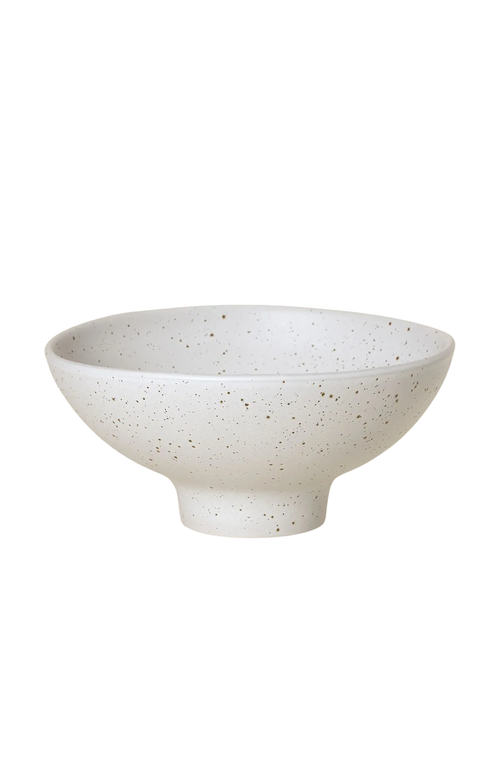 Uncommon Goods The Popcorn Bowl With Kernel Sifter In Speckled White