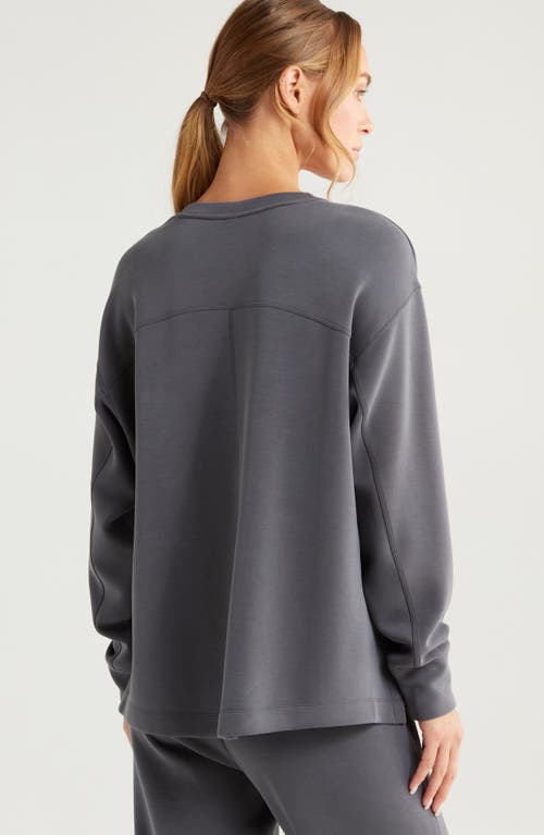 Shop Zella Ultrasoft Knit Tunic In Grey Forged
