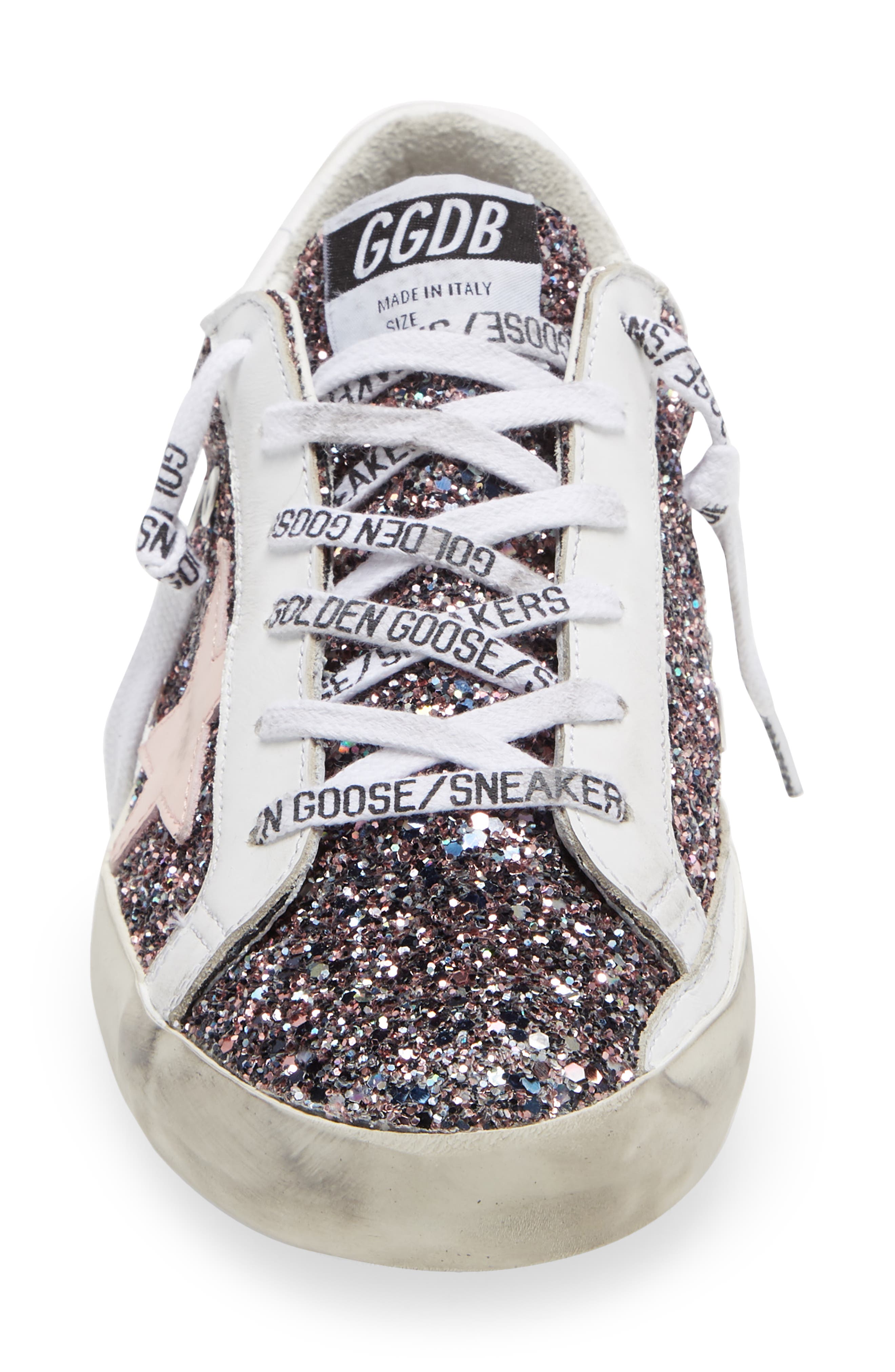 Golden Goose Super-Star Glitter Sneaker, Alternate, color, 