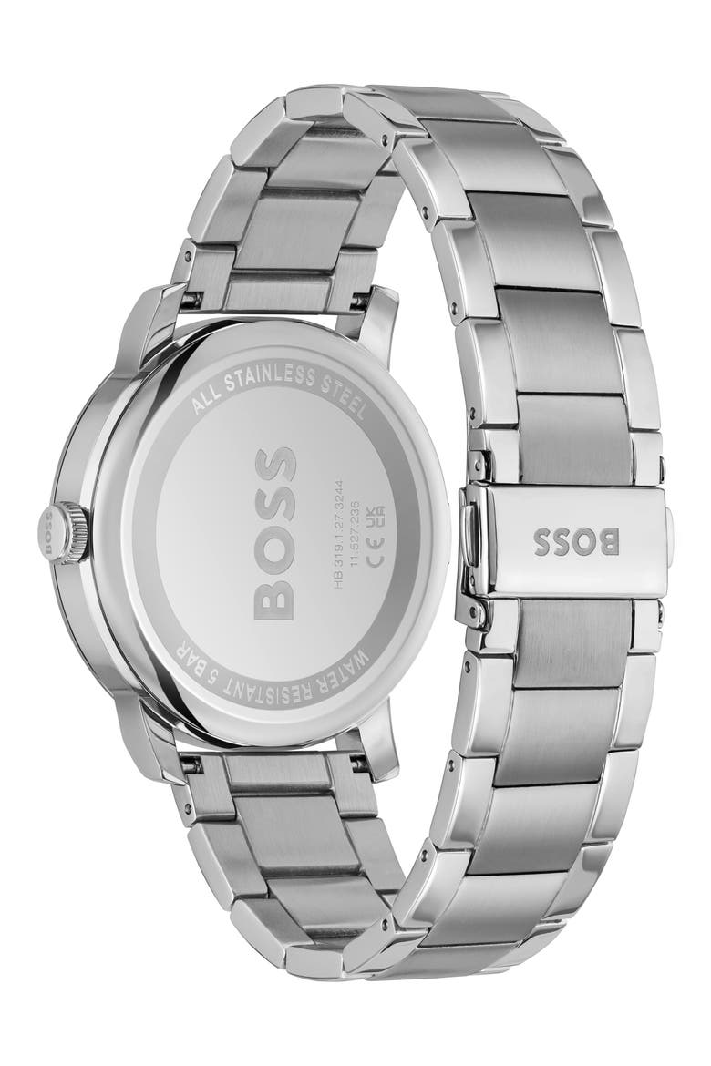 Contender Bracelet Watch, 44mm, Alternate, color, GRAY