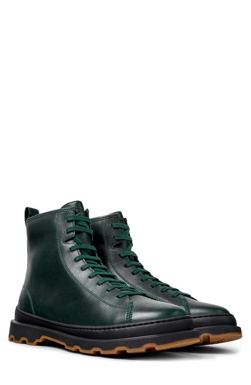 Camper Brutus Lace-up Leather Boots In Green