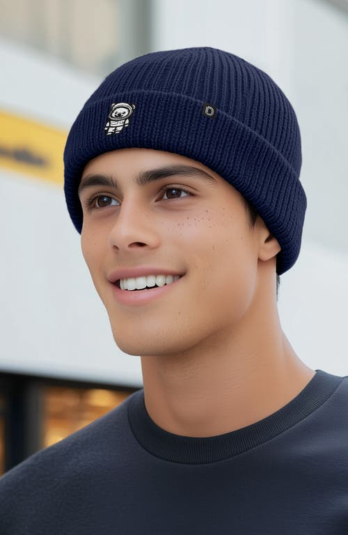 Dalix Ice Bear Beanie In Navy Blue