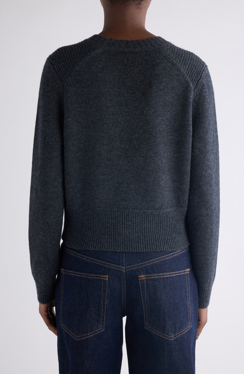 Isabel Marant Cornelia Merino Wool & Cashmere Sweater, Alternate, color, Anthracite