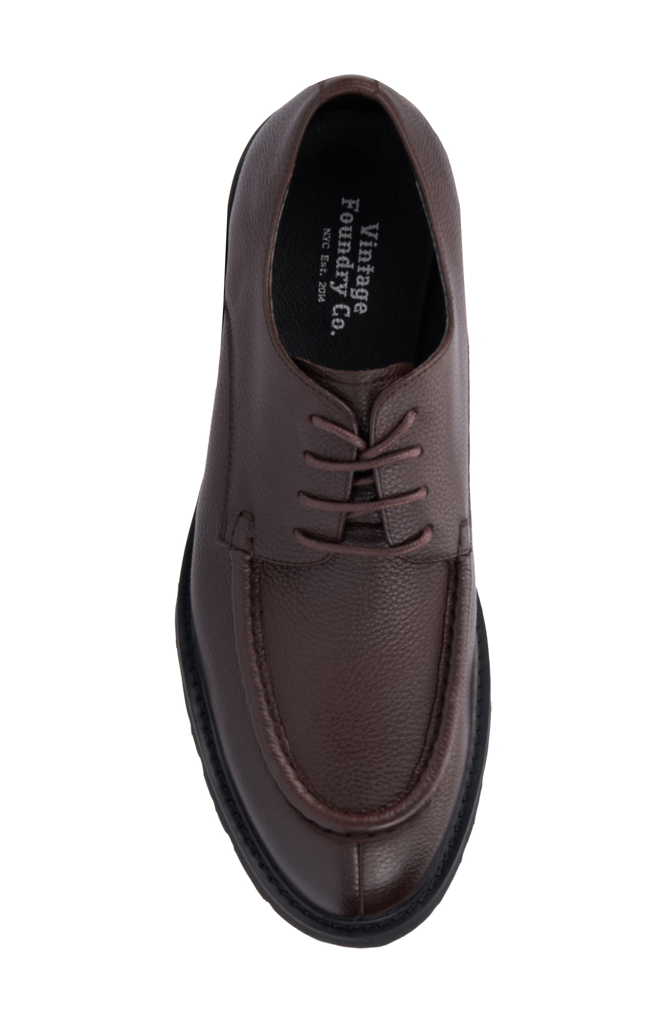 VINTAGE FOUNDRY Bennett Moc Toe Derby, Alternate, color, Brown