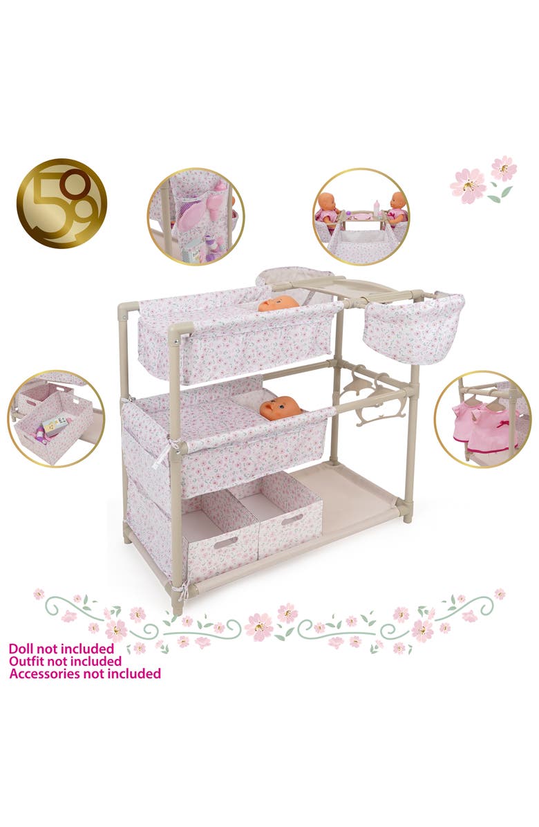 509 Crew Little Flora Twin Doll Play Center, Alternate, color, Multicolored