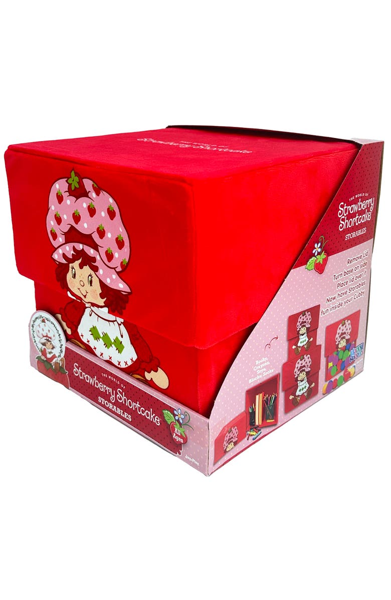Strawberry Shortcake 10 Inch Storage Box, Fabric Bin with Lid, Alternate, color, Red