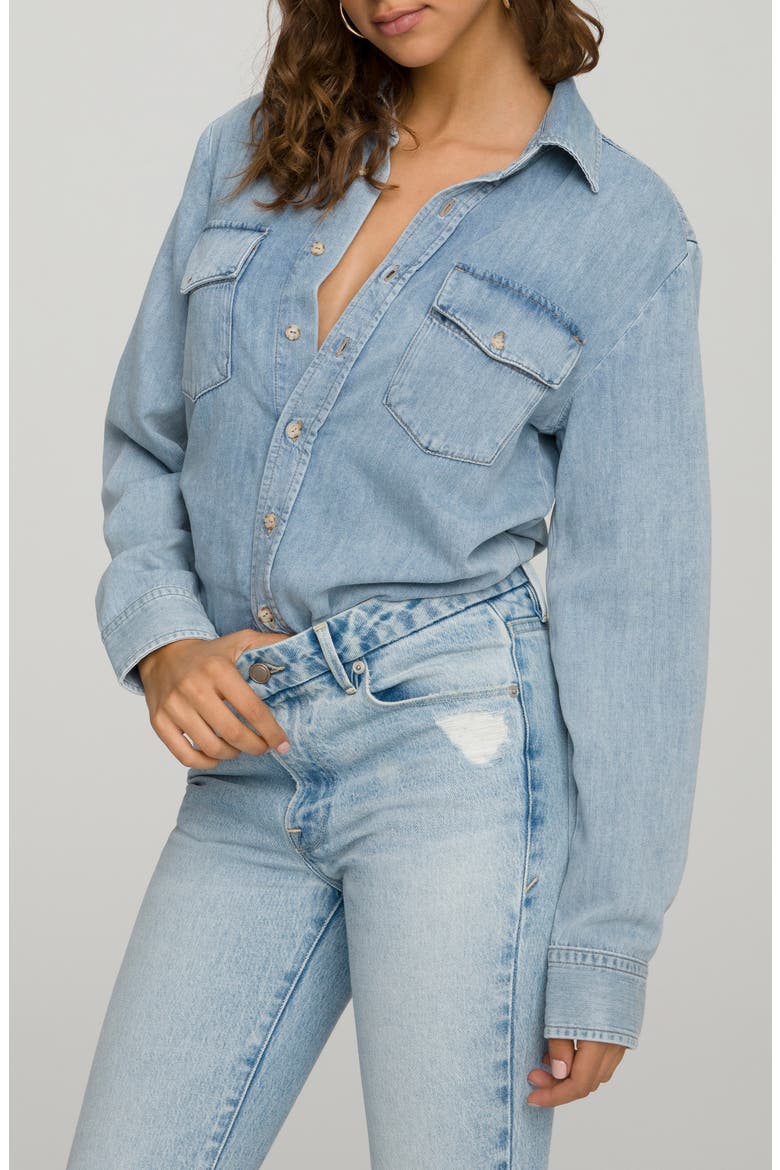 Easy Denim Shirt, Alternate, color, BLUE WASH