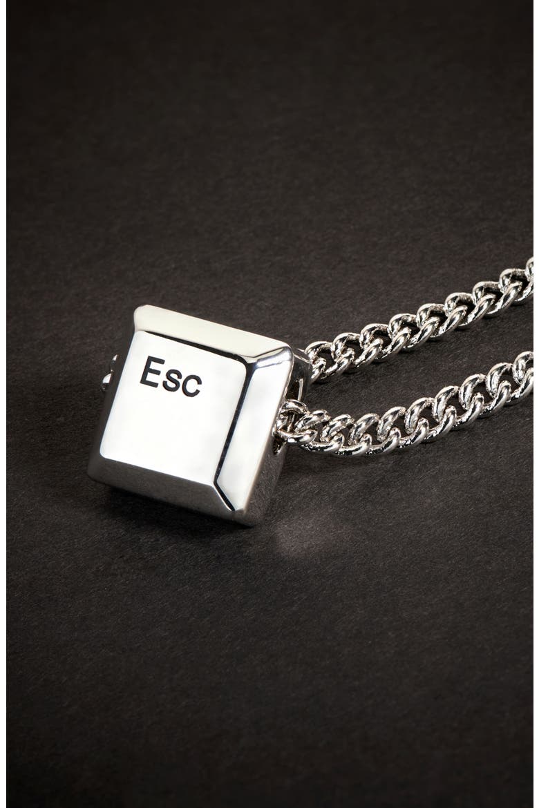 Esc Necklace In Silver, Alternate, color, Silver
