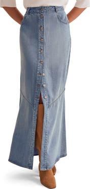 Splendid Lounge Denim Maxi Skirt