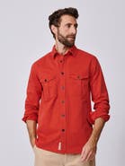 Aubin Cole Long Sleeve Twill Overshirt
