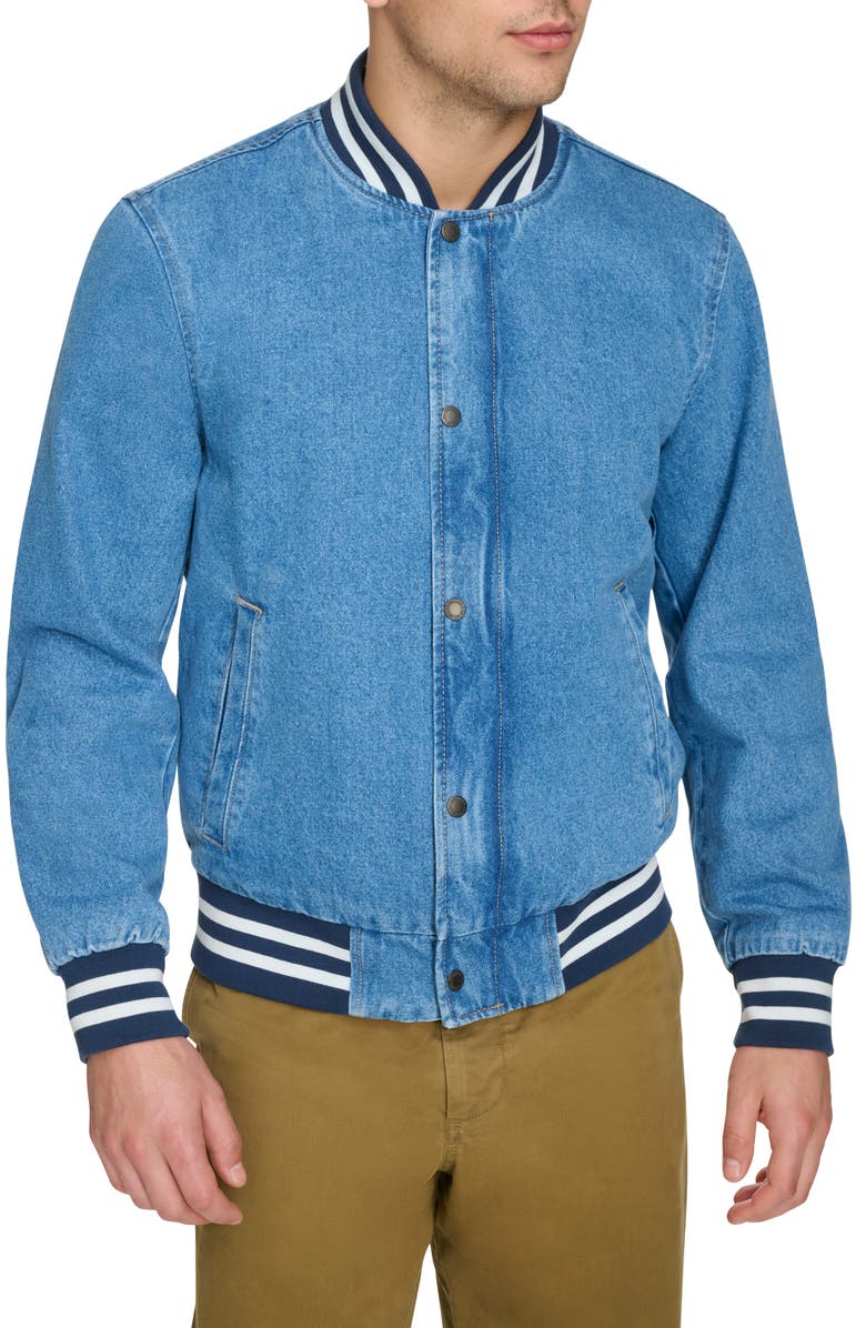 Levi's<sup>®</sup> Denim Varsity Jacket, Main, color, 