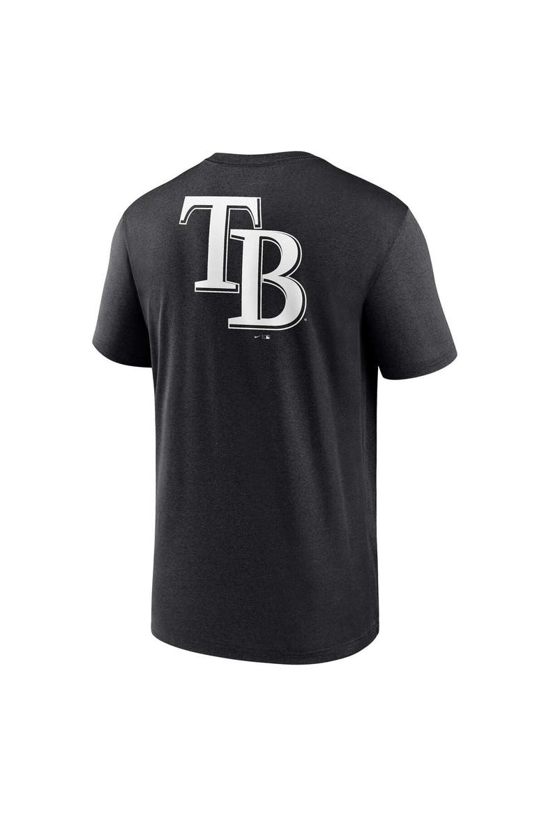 Men's Nike Black Tampa Bay Rays Fashion Over Shoulder Logo Legend T-Shirt, Alternate, color, Black