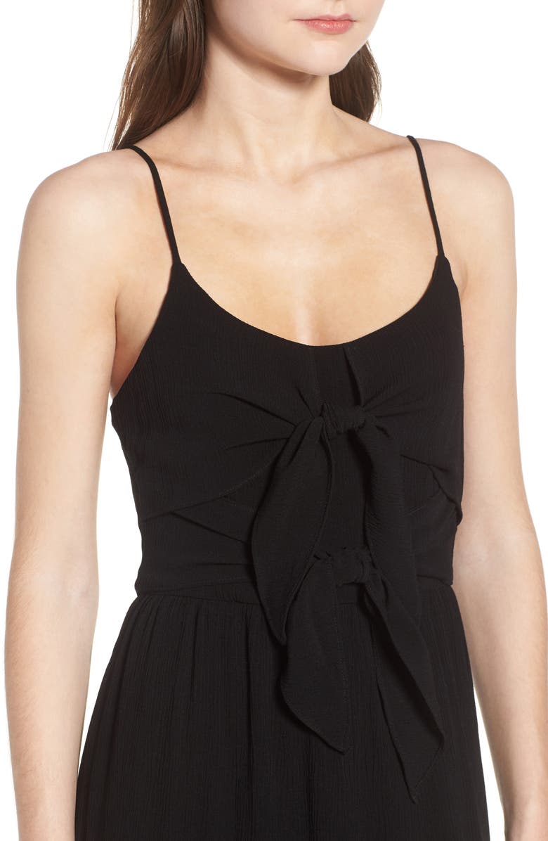 WAYF Tie Front Maxi Dress, Alternate, color, 