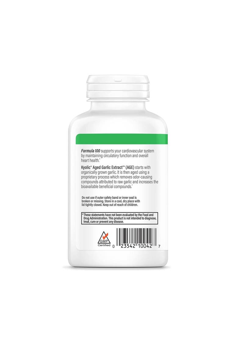 Aged Garlic Extract Formula 100, Cardiovascular Health, 200 ct capsules., Alternate, color, None