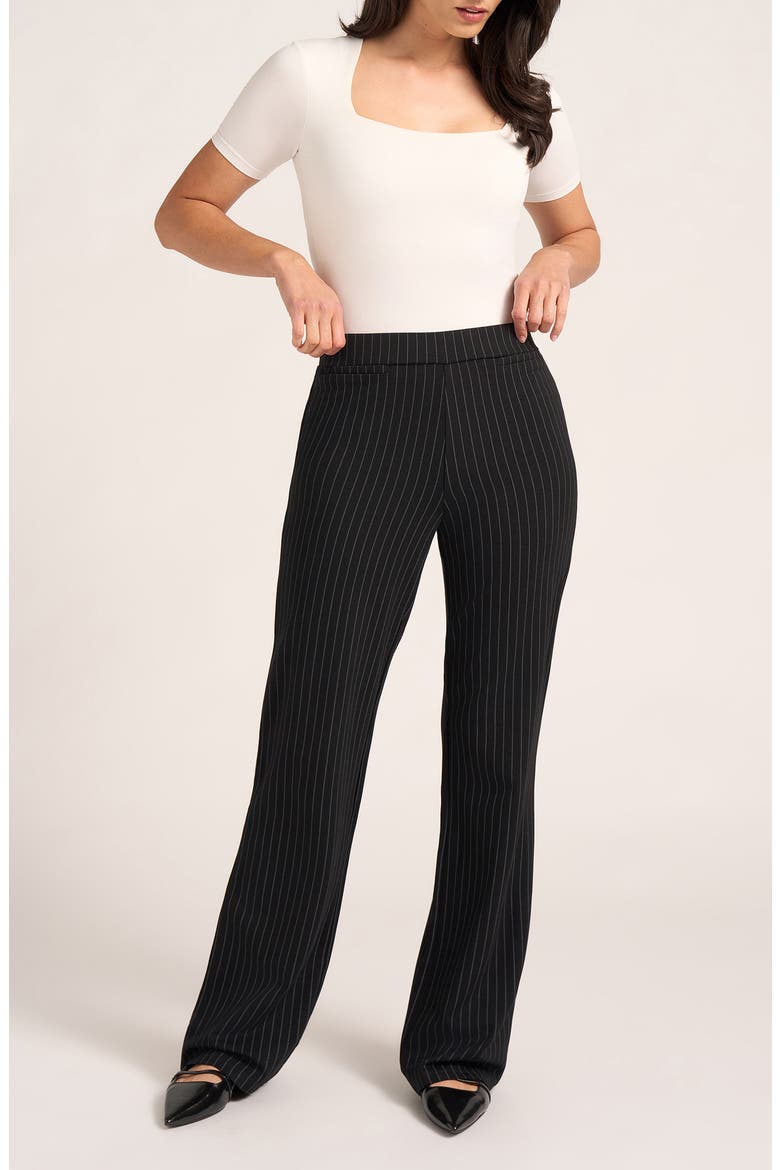 Wide Leg Ponte Pants, Alternate, color, BLACK