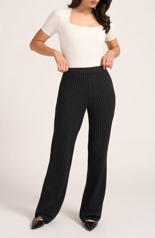 Matty M . Wide Leg Ponte Pants In Black