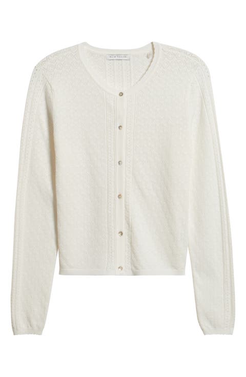 The Steele Mixed Pointelle Cardigan