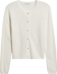 Elie Tahari The Steele Mixed Pointelle Cardigan