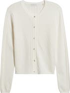 Elie Tahari The Steele Mixed Pointelle Cardigan