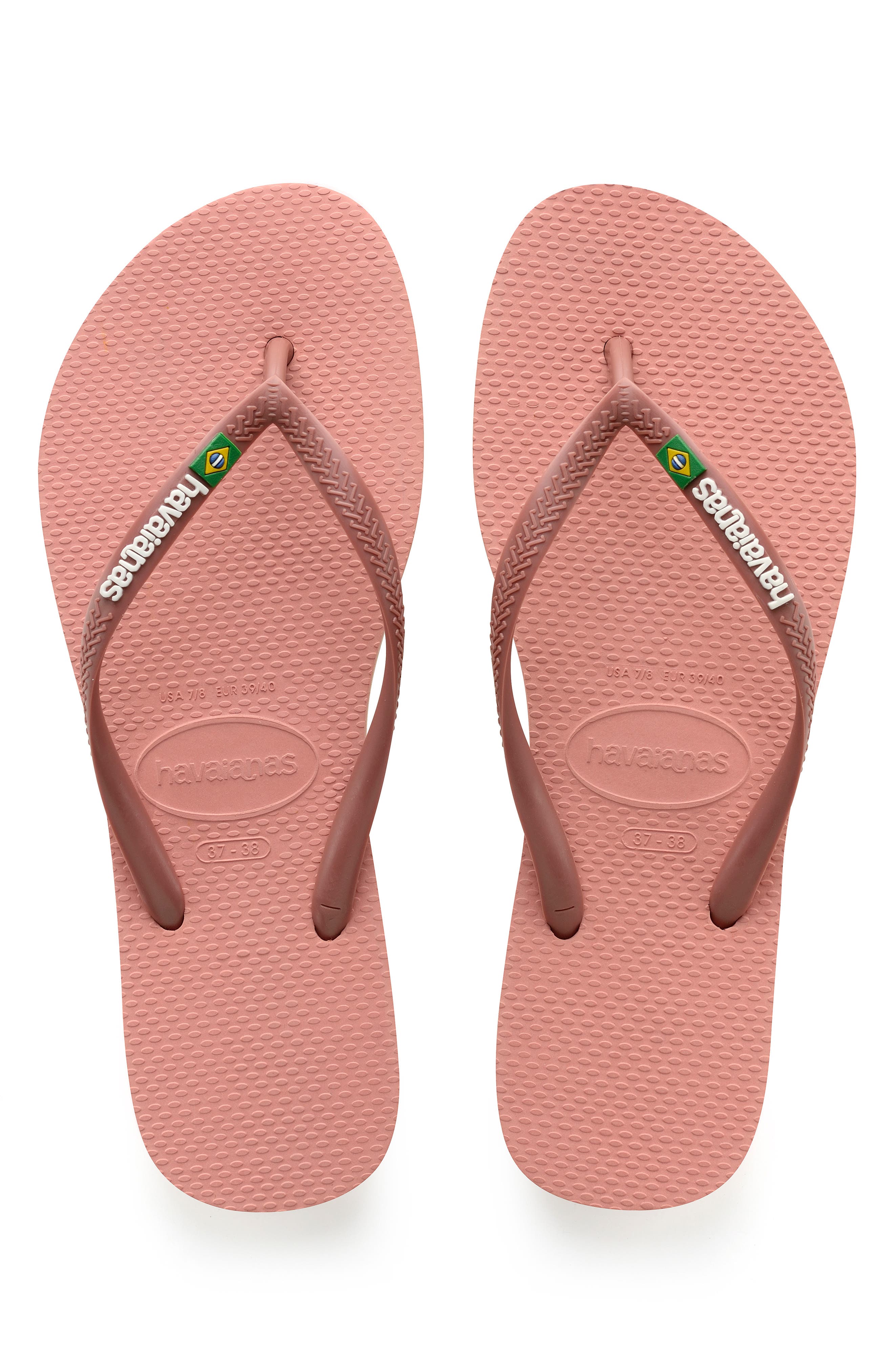 Slim Brazil Flip Flop, Main, color, ROSE NUDE