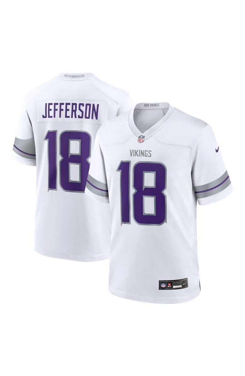 Nike Youth Nike Justin Jefferson White Minnesota Vikings Game Jersey, Alternate, color, White