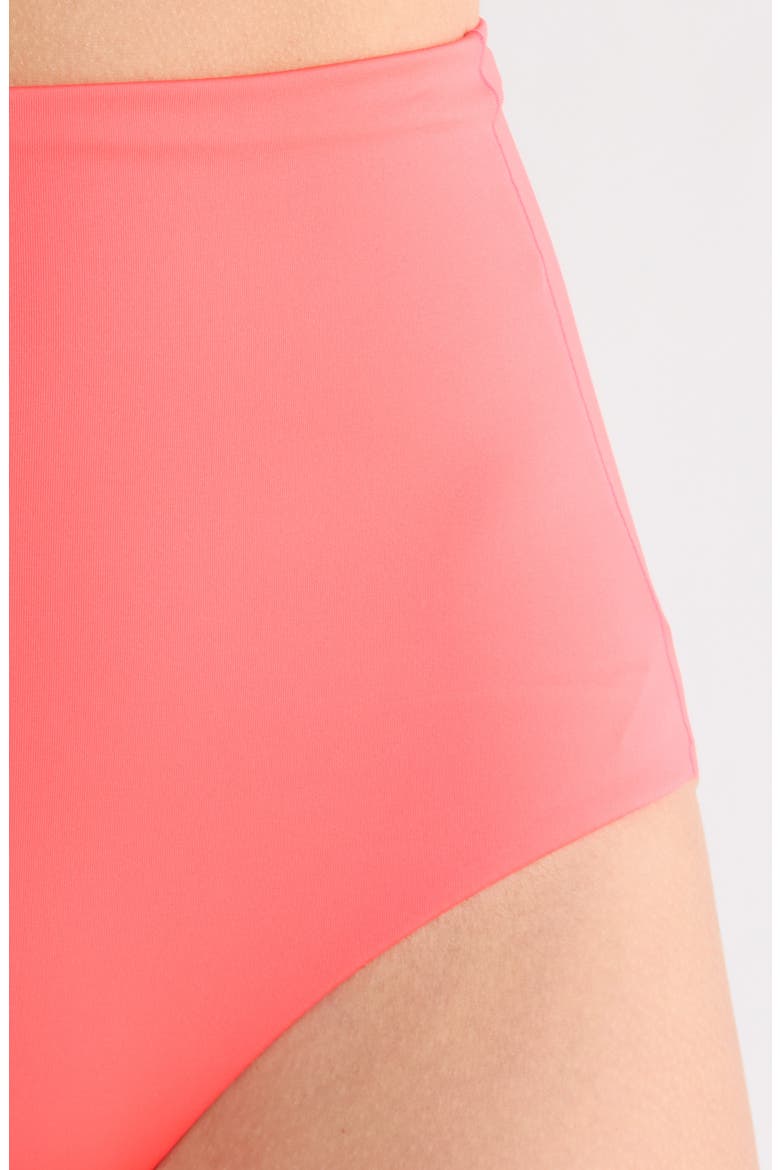 Hi Tide High Waist Bikini Bottoms, Alternate, color, RESCUE NEON RED