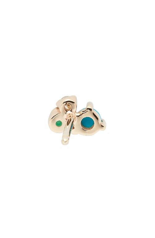 Zoë Chicco 14k Gold Turquoise, Emerald & Diamond Stud Earrings